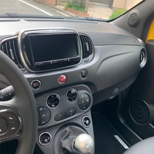 アバルト595 esseesse 純正インパネ パネル カーボン 右ハンドル