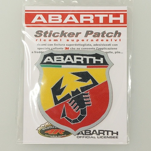 ABARTH 純正 ステッカーパッチ ワッペン【エンブレム】Lサイズ｜ラテン