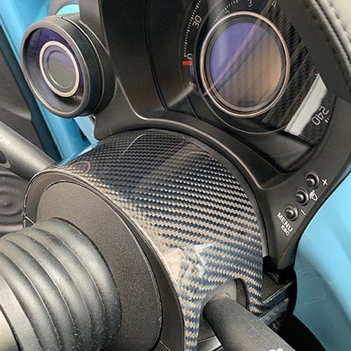 アバルト500，595　カーボン製コラムカバー | AIRSPEED アバルト 595 595C 2012-2023⁄ アバルト 695 2017