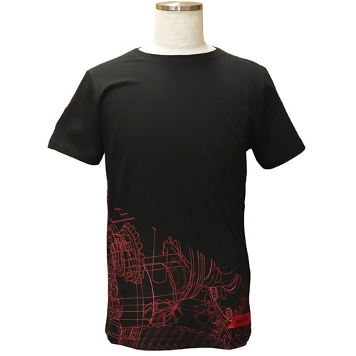 ABARTH 純正 フロントプリントTシャツ(ブラック)Mサイズ｜ラテン車の 