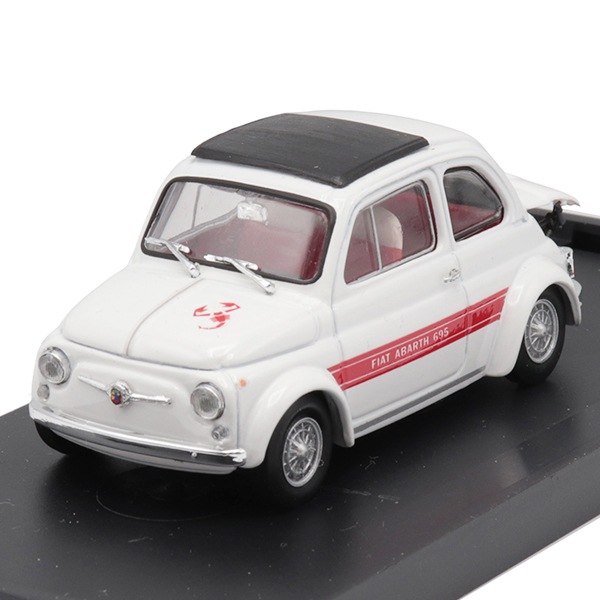 FIAT ABARTH 695 SS Assetto corsa 1968 Bianco Interno rosso-avorio 1/43�������� �ߥ˥��� brumm