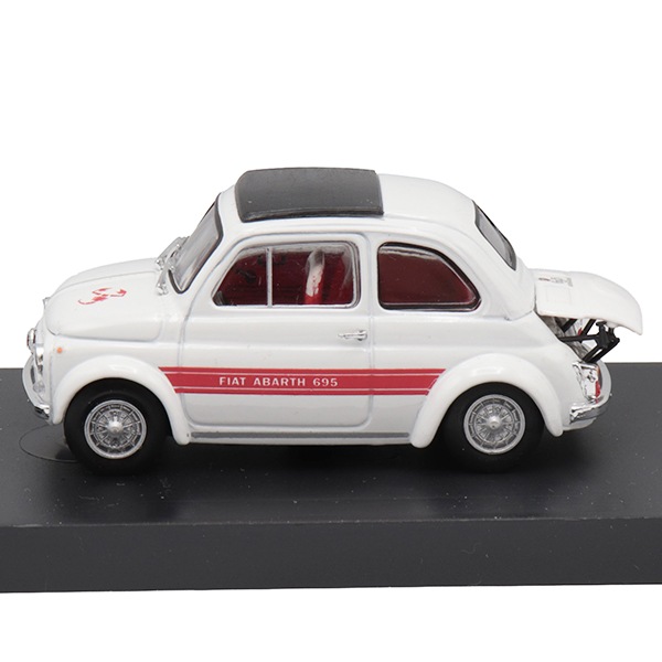 FIAT ABARTH 695 SS Assetto corsa 1968 Bianco Interno rosso-avorio 1/43�������� �ߥ˥��� brumm