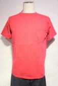 GOOD WEAR JAPAN CUSTOM OVER DYE SS CREW NECK POCKET TEE -CRANBERRY-