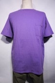 GOOD WEAR JAPAN CUSTOM OVER DYE SS CREW NECK POCKET TEE -USED PURPLE-