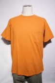 GOOD WEAR JAPAN CUSTOM OVER DYE SS CREW NECK POCKET TEE -TERRA COTTA-