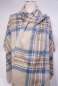 HIGHLAND TWEEDS NEW STOLE 70x185 -T0486 KIDWICK NATURAL AQUA-