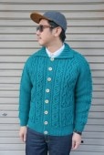 INVERALLAN 3A BUTTON DOWN CARDIGAN -TEAL-