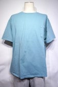 GOOD WEAR JAPAN CUSTOM OVER DYE SS CREW NECK POCKET TEE BIG -SMOKEY AQUA-