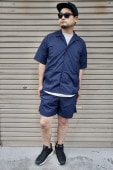 SHELTECHۡSET UPSNAP SHIRT TAC SHORTS -NAVY-