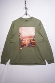 SCREEN STARSFISHING AND ROWING LONG SLEEVE TEE -OLIVE-