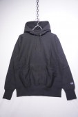 CHAMPION REVERSE WEAVE HOODED SWEAT SHIRT -BLACK- C3-N190