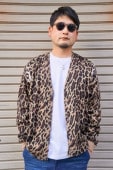 TOWN CRAFT JACQURD CARDIGAN -LEOPARD- TC22S00100