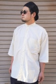 BURLAP OUTFITTER3/4 B.C.SHIRT -OFF WHITE-BO030058