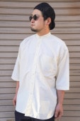 BURLAP OUTFITTER3/4 B.C.SHIRT -OFF WHITE-BO030058