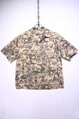 PENNY'S LEAF PRINTED W-POCKET SS SHIRTS -GREEN- PN22S00500