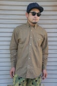 COBRAHEAVY DENIM LS SHIRT -BROWN-