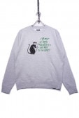 8 BALL BANKCY CREW NECK SWEAT I`m not of bed  -GREY-