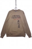 8 BALL BANKCY CREW NECK SWEAT POLITICS -KAHKI-