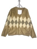 BURLAP OUTFITTERARGYLE FLEECE CARDIGAN -COYOTE- BO010162