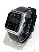 CASIO DIGITAL WATCH -CHROM BLACK LEATHER- A100WEL-1ADF