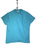 GOOD WEAR JAPAN CUSTOM OVER DYE SS CREW NECK POCKET TEE -SMOKY TURQUOISE-