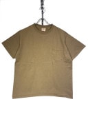 GOOD WEAR JAPAN CUSTOM OVER DYE SS CREW NECK POCKET TEE -SMOKY MOCA-