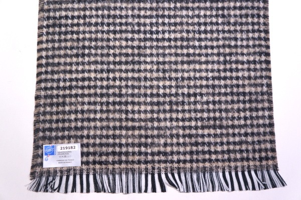 PIRRE QUIOC MUFFLER -GLENCHECK BLACK BEIGE -219182