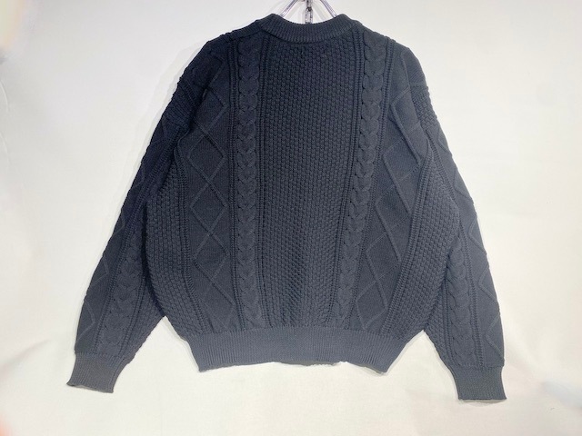 PLESICRELUX CABLE KNIT -BLACK- AK221359
