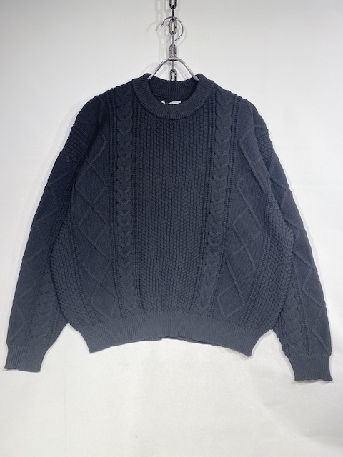 PLESICRELUX CABLE KNIT -BLACK- AK221359