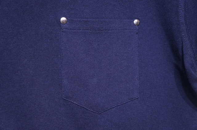 BAZZ FRATELLISTUDS POCKET TEE -NAVY-