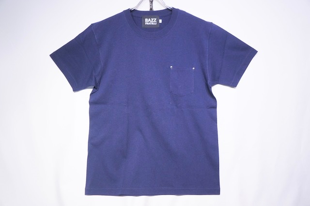 BAZZ FRATELLISTUDS POCKET TEE -NAVY-