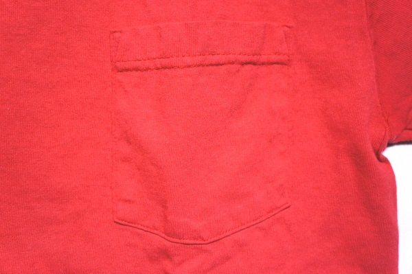 GOOD WEAR JAPAN CUSTOM OVER DYE SS CREW NECK POCKET TEE -CRANBERRY-