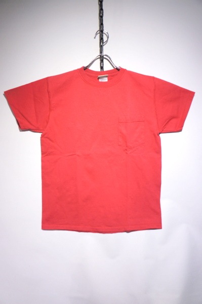 GOOD WEAR JAPAN CUSTOM OVER DYE SS CREW NECK POCKET TEE -CRANBERRY-