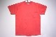 GOOD WEAR JAPAN CUSTOM OVER DYE SS CREW NECK POCKET TEE -CRANBERRY-