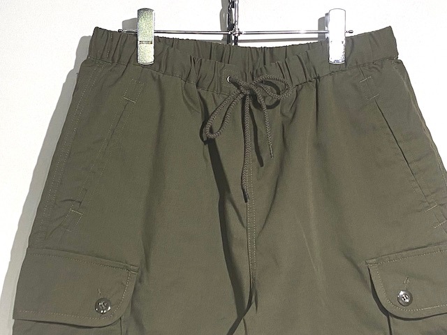 ARMY TWILLCOTTON POLYESTER PLAIN CARGO SHORTS -OLIVE- AM-2315007-