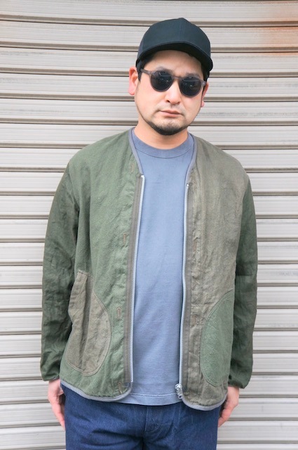 SAGE DE CRET WORK PANEL CARDIGAN -OLIVE- 31-20-3187-390