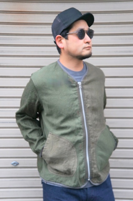 SAGE DE CRET WORK PANEL CARDIGAN -OLIVE- 31-20-3187-390