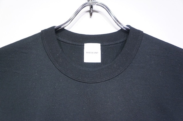 SAGE DE CRET BIG POCKET TEE -BLACK- 31-10-6022-290