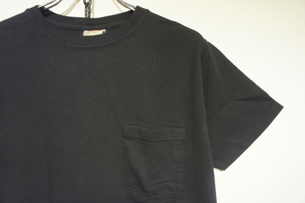 GOOD WEAR JAPAN CUSTOM OVER DYE SS CREW NECK POCKET TEE -BLACK-