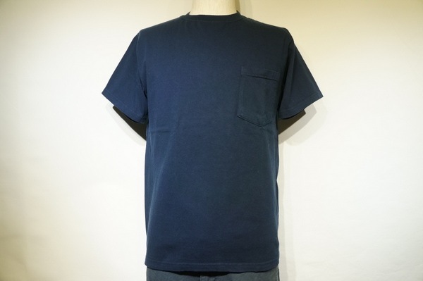 GOOD WEAR JAPAN CUSTOM OVER DYE SS CREW NECK POCKET TEE -NAVY-