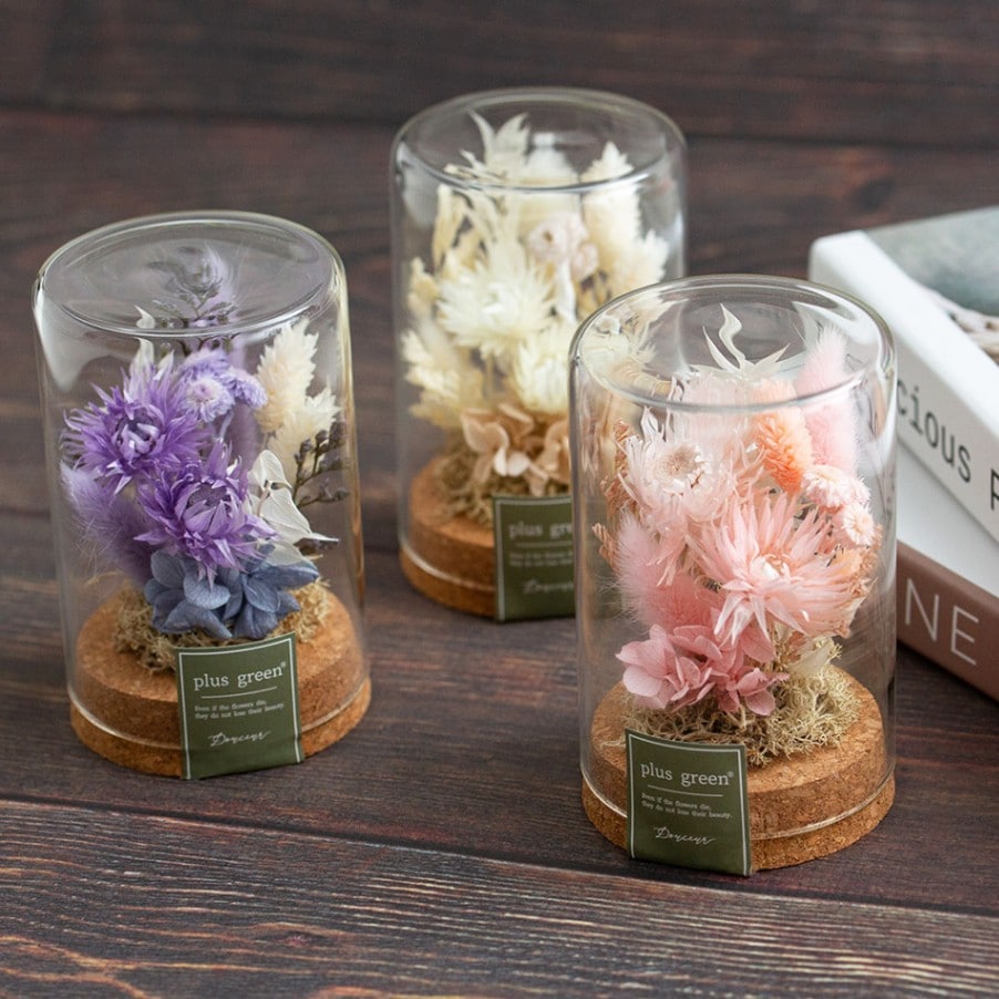 ドライフラワーガラスボトル