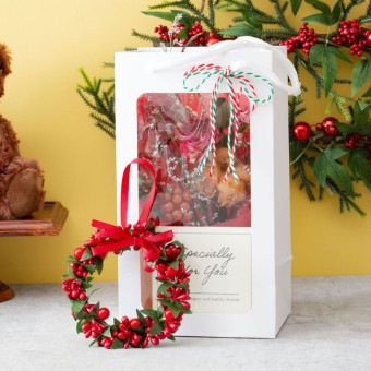 totte ドライフラワーブーケと ミニXmasリース