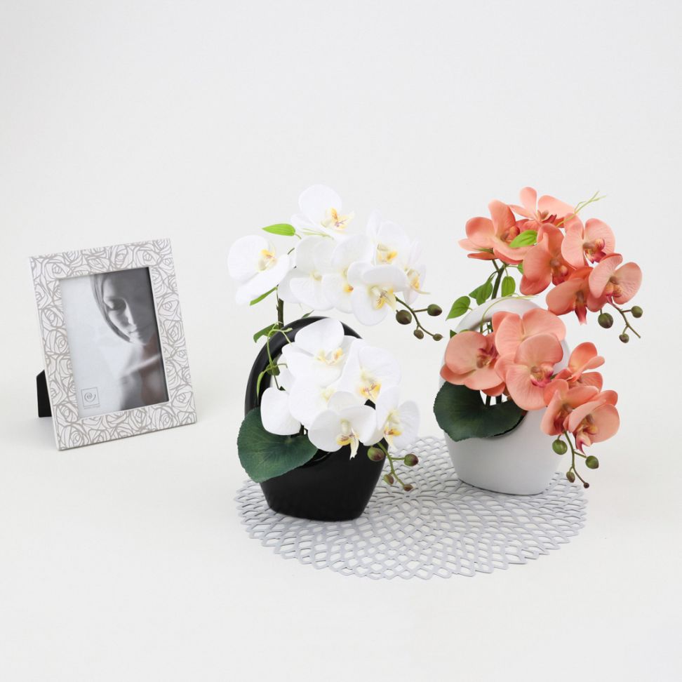 アーティフィシャルフラワー 可愛いピンク色と清潔感溢れるホワイトの胡蝶蘭ギフト