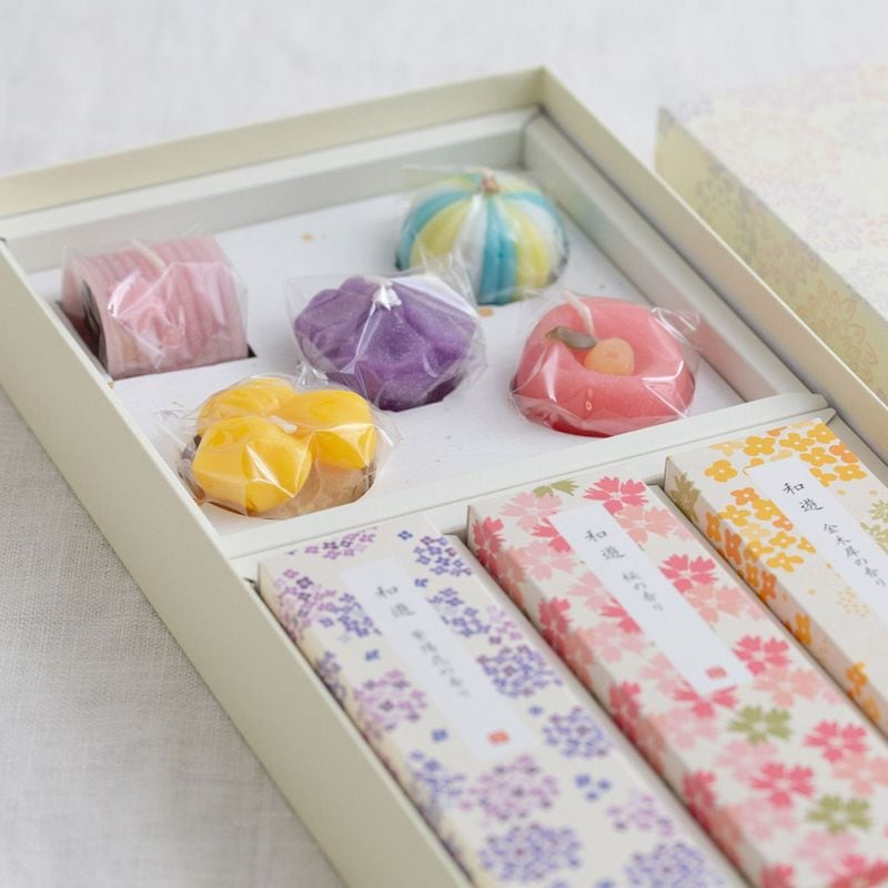 進物 和遊 和菓子キャンドルセット