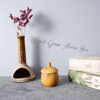 【Wood grain Vessel Acorn】ウッドグレイン ヴェセル エイコーン  どんぐり ポット 小物入れ Sサイズ