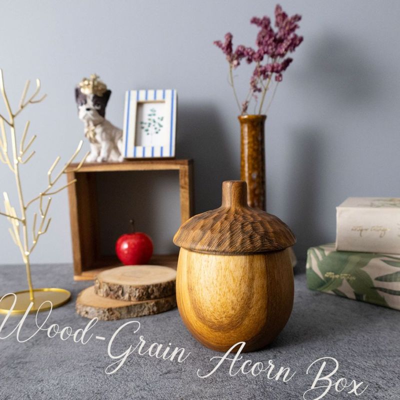 【Wood grain Vessel Acorn】ウッドグレイン ヴェセル エイコーン  どんぐり ポット 小物入れ Mサイズ