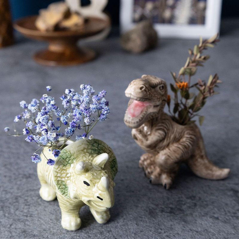 ミニダイナソー フラワーベースセット