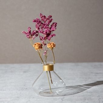 ゴールドの縁取りが美しい　フラワーベース Felice Goldring