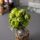 【アートフラワー】アートフラワー ラナンキュラス × ラタンガラスベース付き
