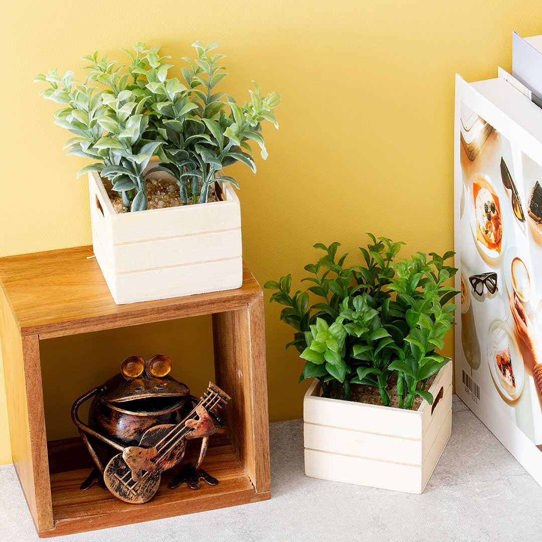 ハートリーフ コンテナBOX フェイクグリーン 光触媒加工